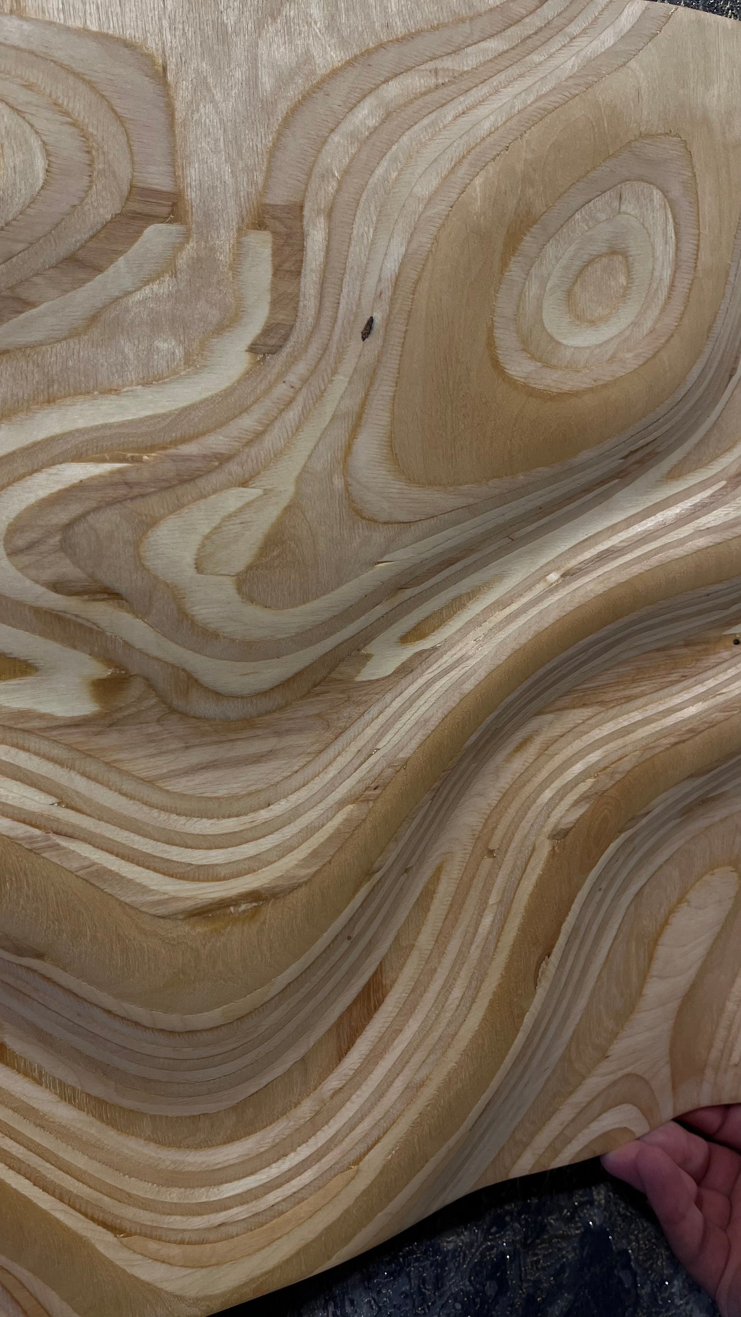 Carved wooden picture "Waves"